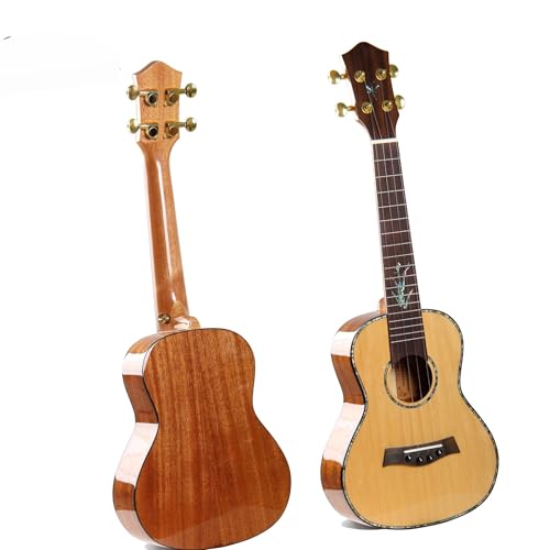 Vollmassive Mahagoni-Ukulele Aus Massivem Fichtenholz, Kleine Hawaiianische Akustikgitarre, 24/26 Zoll(26) von DGRTYG