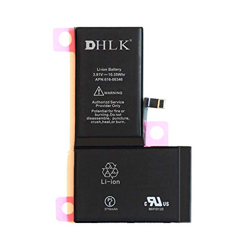 DHLK® Akku Batterie Ersatz mit höher Kapazität kompatibel mit iPhone X - Optimale Leistung, verlängerte Lebensdauer/Kapazität 2716 mAh [2 Jahre Garantie] von DHLK