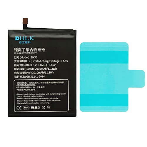 DHLK® Akku Batterie kompatibel mit Xiaomi Mi 6X / A2 [BN36-3010 mAh ] von DHLK