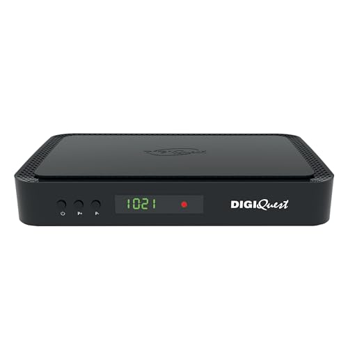 Tivùsat Combo Q80 4K Decoder Schwarz, aktivierbare Aufnahmefunktion, 2-in-1-Fernbedienung, Tivusat 4k Karte inklusive von DIGIQUEST