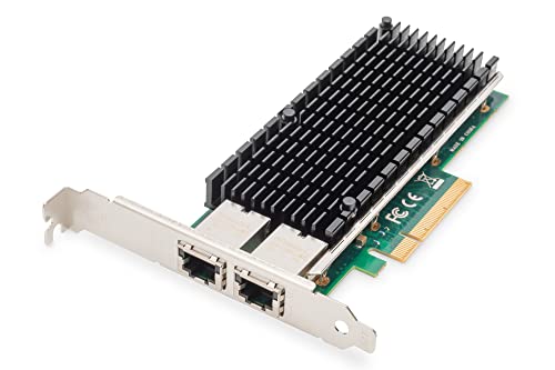 DIGITUS 10 Gigabit Ethernet Server Netzwerkkarte - 2 Port RJ45 - NIC - Intel X540 BT2-10/100/1000/10000 Mbps von DIGITUS