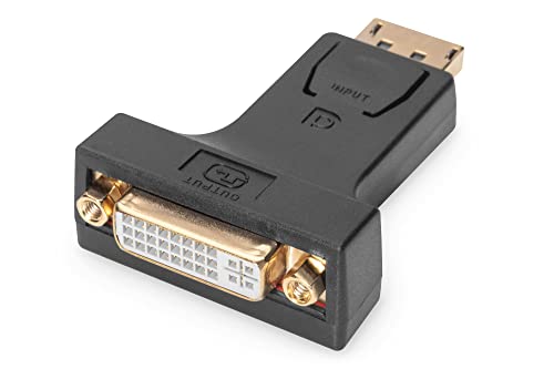 DIGITUS DisplayPort Grafik Adapter, DP zu DVI-I (24+5), WQXGA, 2560 × 1600 Pixel, Schwarz von DIGITUS