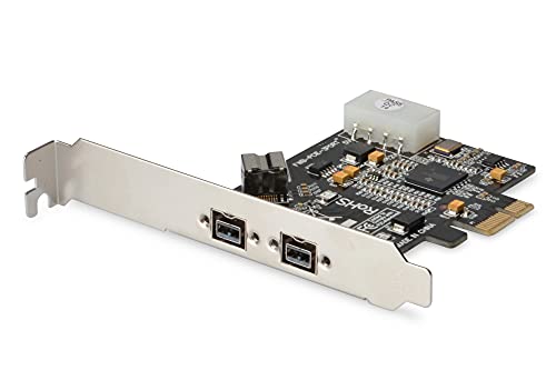 DIGITUS IO-Karte - PCIe - Firewire 800 1394b Schnittstellen-Karte - 3-Port - 2x 9-Pin extern & 1x 9-Pin intern von DIGITUS