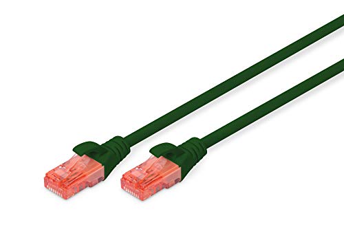 DIGITUS LAN Kabel Cat 6 - 3m - RJ45 Netzwerkkabel - UTP Ungeschirmt - Kompatibel zu Cat-6A & Cat-5e - Grün von DIGITUS