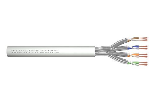 DIGITUS Roh-Patchkabel Cat-6A - Meterware Unkonfektioniert - 305 m - U-FTP Netzwerk-Kabel - LSZH - AWG 27/7 - Grau von DIGITUS