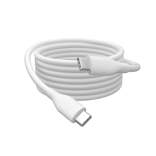 DIGITUS USB 2.0 Anschlusskabel - 1m - USB Typ-C zu Typ-C - High-Speed 480 Mbit/s - 60W Power Delivery - flexibles Silikonkabel - Weiß - für iPad, iPhone, Android Smartphones, Tablets, Laptops von DIGITUS