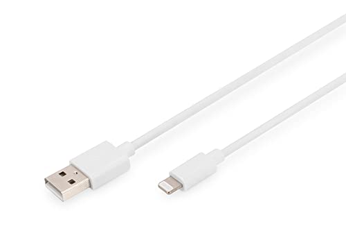 DIGITUS USB-A zu Lightning MFI C89, 2M Daten und Ladekabel, weiß, 5V, 2.4A von DIGITUS