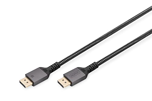 DIGITUS Displayport-Anschlusskabel - Displayport 1.4-8K/60hz - geflochtenes Kabel - vergoldete Kontakte - 3m - schwarz von DIGITUS