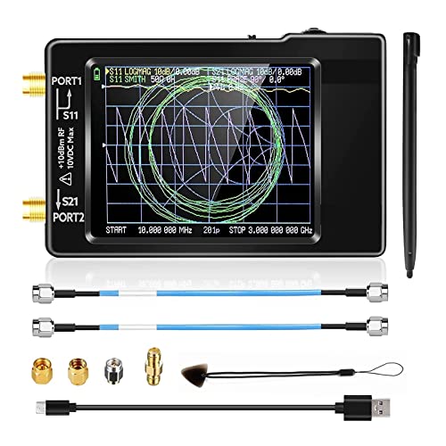 Spektrumanalysator, 2,8-Zoll-NanoVNA 50 kHz-6,3 GHz Vektor-Netzwerkanalysator Antennenanalysator mit Slot-Unterstützung Datenspeicherung von DIGNIFE