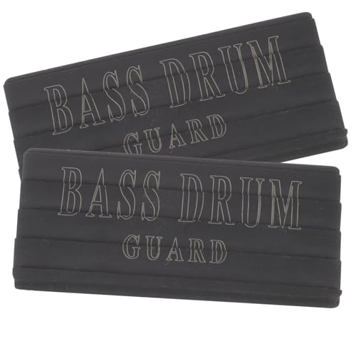 DIKACA 2St Hoop Guard für Bassdrum Trommelschutz leichte Trommelschlagschutze elektronisches schlagzeug e-drums drummer zubehör Drum-Hoop-Schutz Trommelschlagschutz aus Metall Gummi Black von DIKACA