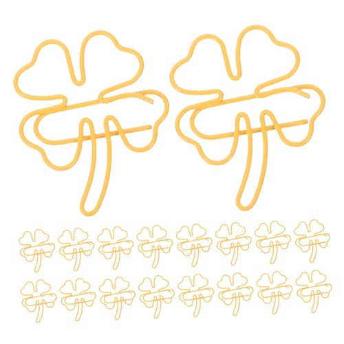 DIKACA 50 Stück Büroklammer Mit Vierblättrigem Kleeblatt Süße Dokumentenklammern Schulbedarf Lustige Papierclips Shamrock Lesezeichenclip Frühlingslesezeichen Metall Yellow DIKACA 50 Stück Büroklammer Mit Vierblättrigem Kleeblatt Süße Dokumentenklammern Schulbedarf Lustige Papierclips Shamrock Lesezeichenclip Frühlingslesezeichen Metall Yellow von DIKACA