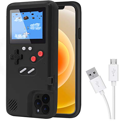 DIKKAR Game Case für iPhone, Retro-Schutzhülle mit Eigener Stromversorgung,36 lustige Minispiele,Farbdisplay,Videospieletui für iPhone 15 (Schwarz) Phone case 01 von DIKKAR