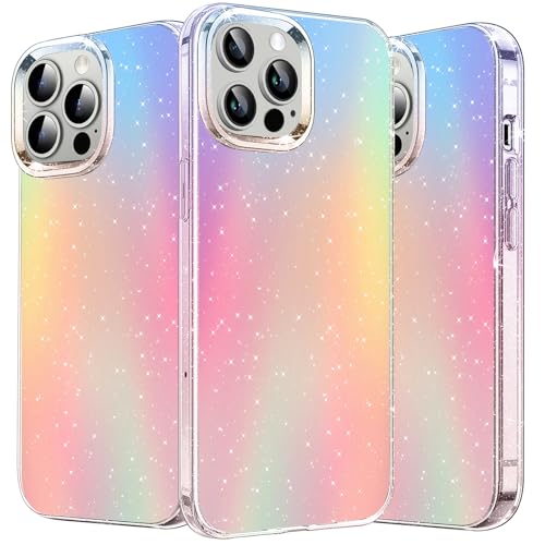 Glitzer Handyhülle für iPhone 15 Pro Hülle Bling Sparkle , Irisierend Glitzer Handyhülle für Frauen und Mädchen, Original Ultra Dünne Leichte Stoßfest Schutzhülle Case für iPhone 15 Pro Hülle Glitzer von DIMIYER