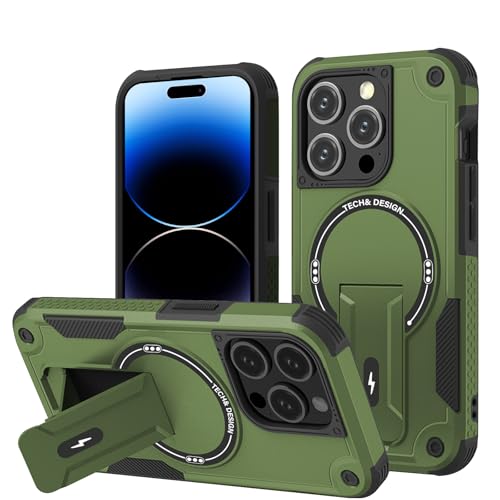 DIMIYER Panzerhülle für iPhone 14 Pro Hülle mit Ständer, Heavy Duty Schutzhülle für iPhone 14 Pro Hülle, Ganzkörper Militärischer Robust Stoßfest Handyhülle für iPhone 14 Pro Case, 6,1 Zoll von DIMIYER