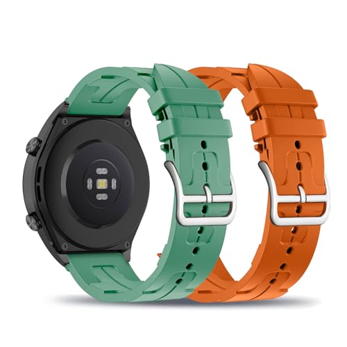 2 Stück Armband für Xiaomi Watch S1/S1 Pro/S1 Active Band Weiches Silikon Bewegung Armband Kompatibel mit Xiaomi Watch S1/S1 Pro/S1 Active Band Herren Damen Atmungsaktiv Ersatzarmband Armbänder (2) von DINGK