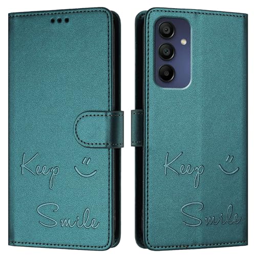 Hülle Kompatibel mit Samsung Galaxy A16 Handyhülle Lächeln Muster PU Leder Flip Wallet Hülle für Galaxy A16 Schutzhülle für Männer Frauen Stoßfest Case Kompatibel mit Samsung A16 Case (3) von DINGK