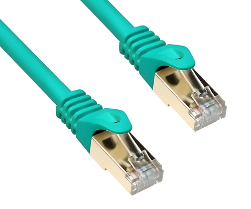 DINIC Cat.7 Premium Patchkabel 10 Gb LAN Kabel, Netzwerk-Kabel S/FTP, LSZH Ethernet-Kabel (Grün, 10,00m) von DINIC