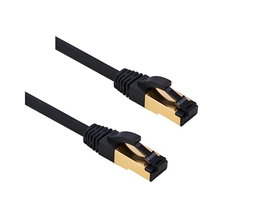 DINIC Cat.8.1 Premium Patchkabel - Schnelle & sichere Datenübertragung, RJ45, kompatibel mit 10/100/1000 BASE-T Netzwerken, PoE+, LSZH halogenfrei, Patch Cable (1, Schwarz, 0,50m) von DINIC