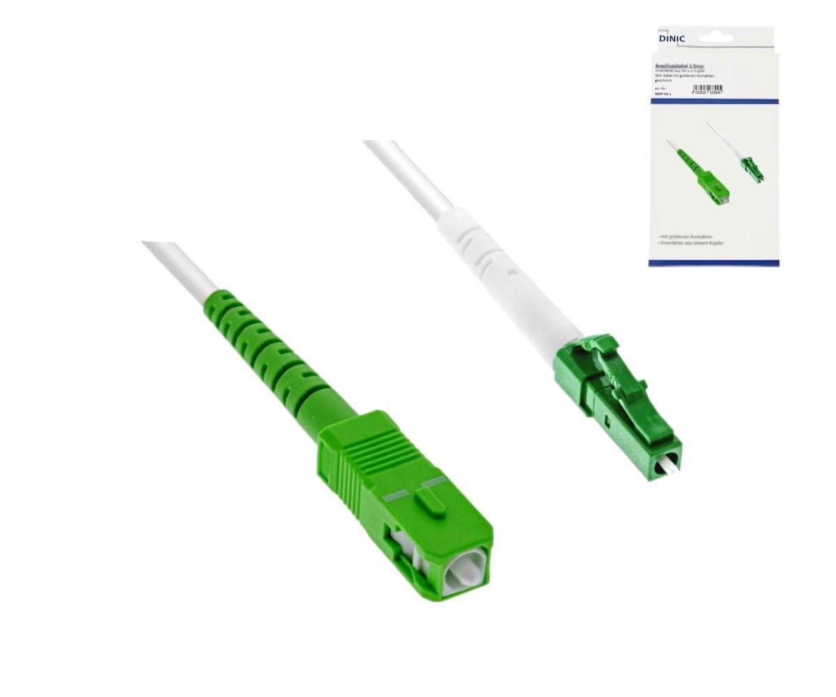 DINIC DINIC Anschlusskabel für Glasfaser-Router, LCA-SCA, Simplex, OS2, L... LAN-Kabel von DINIC