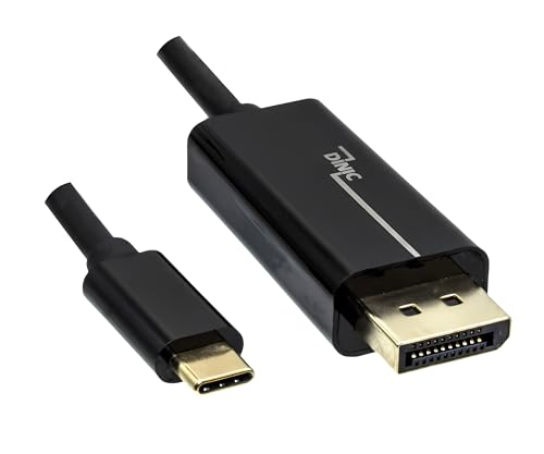 DINIC USB-C auf DisplayPort Kabel 2m, Adapterkabel für PC, MAC, Laptop, Tablet und Monitor, 4k, HDR, DP-ALT Unterstützung von DINIC