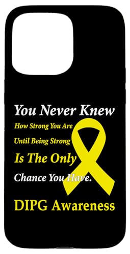 Hülle für iPhone 15 Pro Max Unterstützung für DIPG Awareness Yellow Ribbon von DIPG Awareness products (Lwaka)