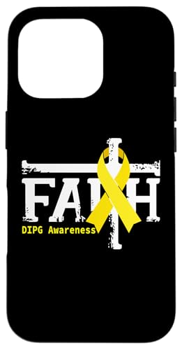 Hülle für iPhone 16 Pro DIPG Awareness Support Faith Christliches Kreuz Gelbes Band von DIPG Awareness products (Lwaka)