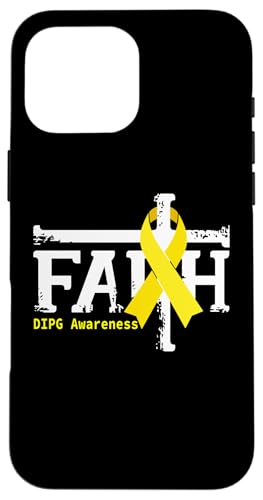 Hülle für iPhone 16 Pro Max DIPG Awareness Support Faith Christliches Kreuz Gelbes Band von DIPG Awareness products (Lwaka)