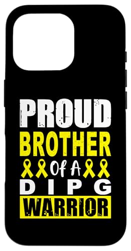 Hülle für iPhone 16 Pro Stolzer Bruder eines DIPG-Kriegers DIPG Awareness Gelbes Band von DIPG Awareness products (Lwaka)