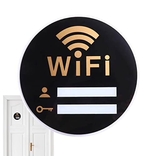 Acryl-WLAN-Schild, selbstklebendes WLAN-Schild, WiFi-Passwort-Schild, Aufkleber, kabelloses Netzwerkschild für Zuhause, Geschäft, öffentliche Orte, selbstklebendes WLAN-Schild, Acryl, verschleißfestes von DISPRA