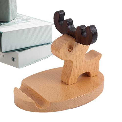 Telefonhalter aus Holz, Organizer für Telefonhalter aus Holz in Hundeform, Telefonhalter aus Holz mit Dockingstation, Tiertelefonhalterung, Bürozubehör, Ständer von DISPRA