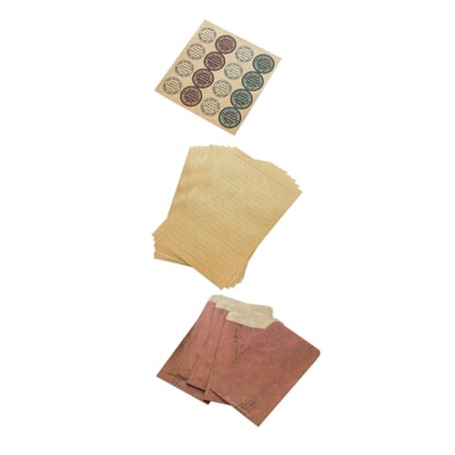 DIYEAH 1 Satz Retro Liebesbrief Umschlag tragbares Vintage-Papier rustikal leere Karten Kartenumschläge Valentinsbriefpapier Briefe Festival-Vintage-Papier tragbares Briefpapier Brown von DIYEAH