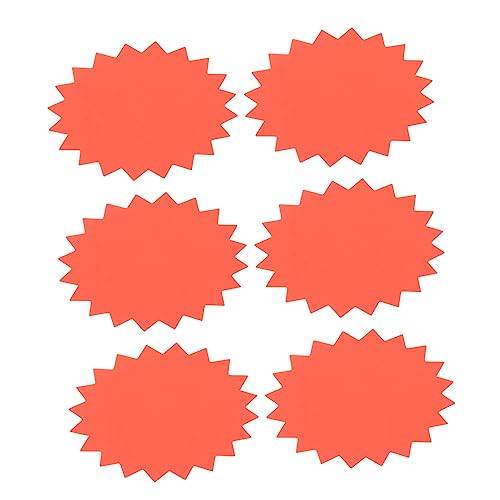 DIYEAH 100St Werbepapier aufkleber preisschilder stickers Display-Tags für den Einzelhandel Einzelhandelsschild Preisschild aus fluoreszierendem Papier kreatives Preisschild Orange von DIYEAH