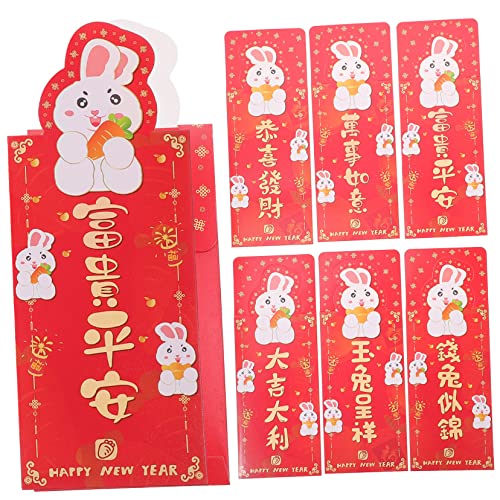 DIYEAH 18 Stk 2023 Kaninchen roter Umschlag Jahr Dekorationen chinesische neujahrspaare red envelope Neujahrsrotumschlag briefumschläge Glück Geldbeutel Roter Glücksgeldumschlag Papier von DIYEAH