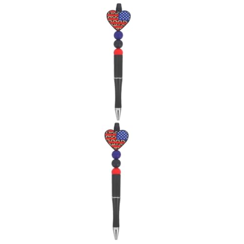 DIYEAH 2St Flaggenstift aus Silikon Luxus-Stift weißer Gelstift Luxus-Kugelschreiber kippen Amerikanische Flagge Stift Gel Stift mit Flaggenmotiv Herzstift Neutralstift Kieselgel von DIYEAH