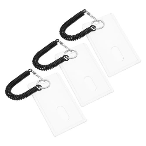 DIYEAH 3 Sets Arbeitskartenhalter Schlüsselarmband Spiralarmband Schlüsselanhänger Federkordel Schlüsselanhänger Kartenhülle Handgelenkband Schlüsselbänder Für Schlüssel von DIYEAH