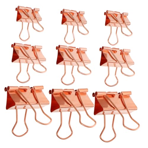 DIYEAH 42St Clip-Briefpapier bürobedarf büroklammern Binder-Clips papierklammern multifunktionale clips kleine Heftklammern Mini-Bindeklammern kleine Dateiclips Metall Rose Gold von DIYEAH