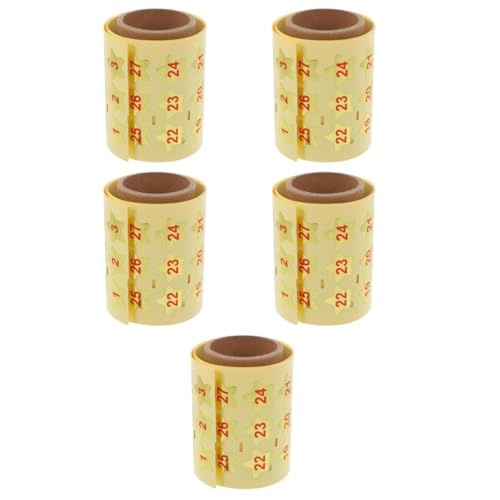 DIYEAH 5 Sätze Pentagramm-aufkleber Aufkleber Weingläser Scheinwerferlampen Selbstklebende Aufkleber Digitale Etiketten Kronleuchter Glühbirnen Schatten Glühbirnen Golden Papier 99pcs*5 von DIYEAH