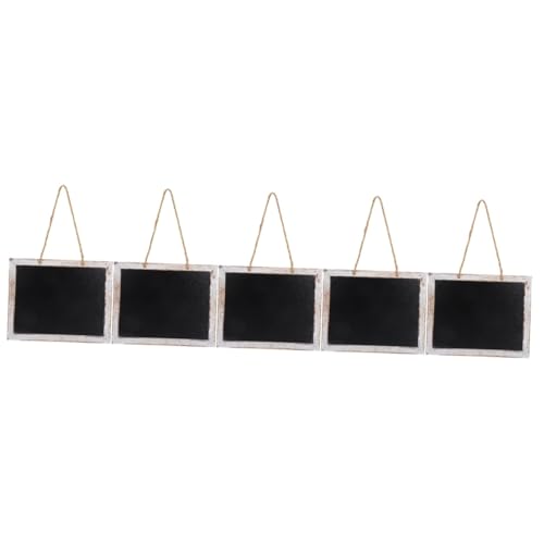 DIYEAH 5st Türhängende Tafel Kreide Pin-anzeigetafel Zeichen Trockenlöschtafel Für Die Wand Korkplatte Kleine Tafel Hängeschild Whiteboard Mit Ständer Mini-tafelschilder Holz Black von DIYEAH