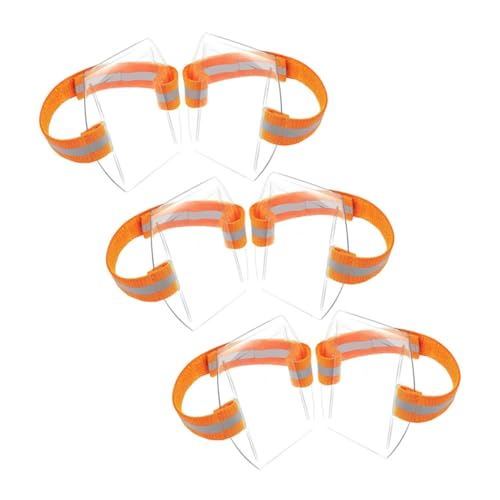 DIYEAH 6st Armabzeichenhalter Pass-armbandhalter Elastische Armbandhalterung Warnarmband Mit Hoher Sichtbarkeit Inhaber Eines Lizenzausweises Armband-id-halter Skipass-armbinde Pvc Orange von DIYEAH