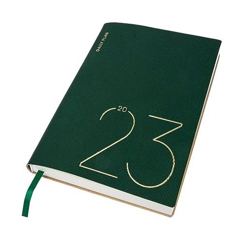 DIYEAH Notizbuch 2023 büromaterial office supplies planzenklemme notepad Pläne planen Zeitplan-Kalender-Notizbuch Monatlicher Terminkalender 2022 Bürobedarf Studenten Notizblock Pu Green von DIYEAH