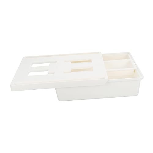 DIYEAH Schubladenbox Unter Dem Tisch Schreibtisch-bleistiftschubladen-organizer Unter Der Tischschublade Versteckter Schubladen-organizer Büroschubladen Küche Desktop-schublade Beige Pp von DIYEAH