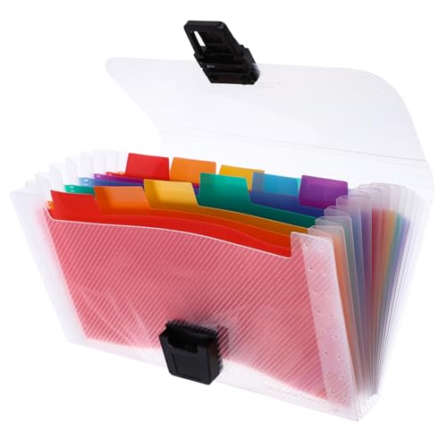 DIYEAH expandierende Aktentasche erweiterbarer Datei-Organizer Dateiordner-Organizer Dokumentenorganisator aktentaschen gestängetasche CD-Halter-Fall Aktenhalter Plastik Transparent von DIYEAH