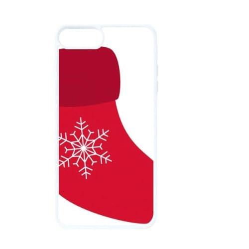 DIYthinker Weihnachtsschneeflo Socke Red Festival Weiß Apple-phonecase Abdeckung Fall-Geschenk iPhone 7/8 Fall von DIYthinker