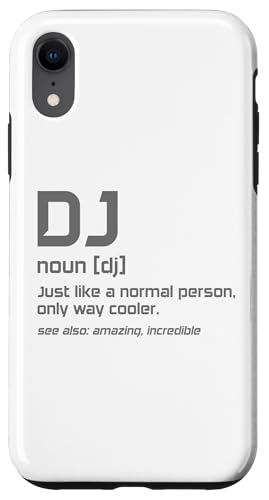 Hülle für iPhone XR DJ Definition Funny Disc Jockey EDM Music Vinyl Schallplatte von DJ Apparel Co.