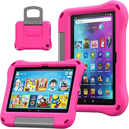 2023 New 8 inch Tablet Case for Kids - Light Weight Anti Slip Shockproof Kids Friendly Case.Rose von DJ&RPPQ