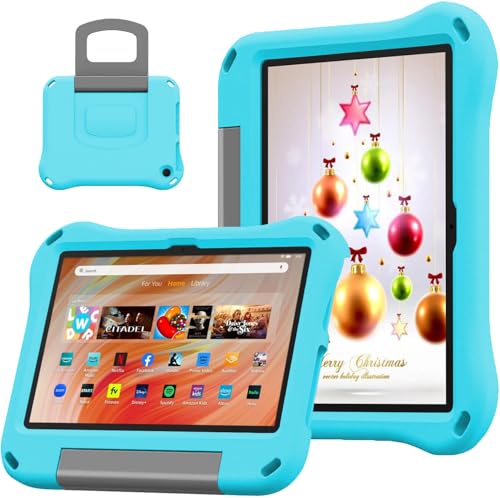 DJ&RPPQ 10inch Tablet-Schutzhülle für Kinder,Schutzhülle für Tablets mit 10 und 10 Plus 2023/2021,stoßfester Griff und Ständer.Light Blue von DJ&RPPQ