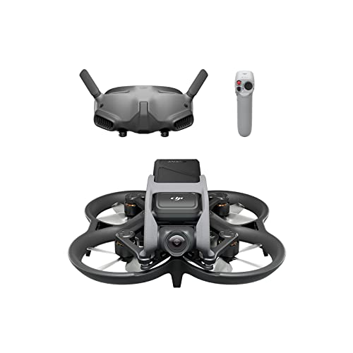 DJI Avata Pro-View Combo (DJI Goggles 2) - FPV-Drohne Quadrokopter mit stabilisiertem 4K Video, superweitem 155° Sichtfeld, integriertem Propellerschutz von DJI