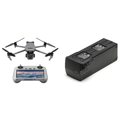 DJI Mavic 3 Pro mit DJI RC, Flaggschiff-Drohne mit Dreifachkamera und 4/3 CMOS Hasselblad-Kamera & Mavic 3 Intelligent Flight Battery von DJI