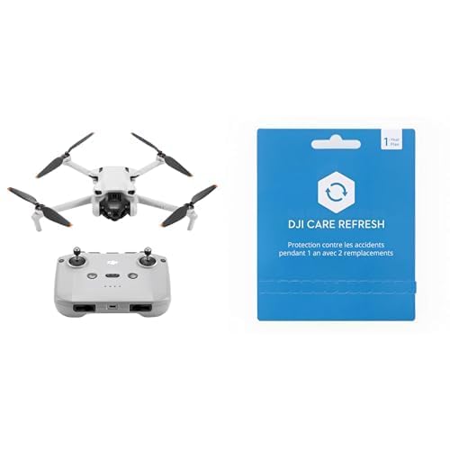 DJI Mini 3+ DJI Card DJI Care Refresh 1-Year Plan (DJI Mini 3) – Leichte und faltbare Mini-Kameradrohne mit 4K HDR-Video, 38 min Flugzeit, echten vertikalen Aufnahmen und intelligenten Funktionen, C0 von DJI