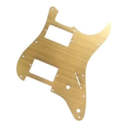 Pickguard Scratch Plate 11-Loch-Gitarren-Schlagbrett 1 Stück HH-Metall-Gitarren-Schlagbrett Schlagbrett für LP-Gitarre(Gold) von DJYUIOT